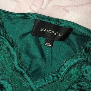 MAJORELLE Dresses - Green embroidered silk dress MAJORELLE Dresses - Green embroidered silk dress